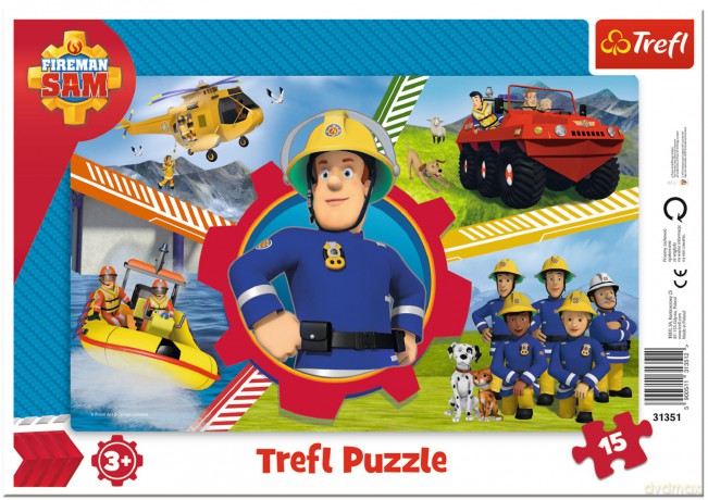 TREFL 15 el. ramkowe Strażaka Sam (31351) [PUZZLE]