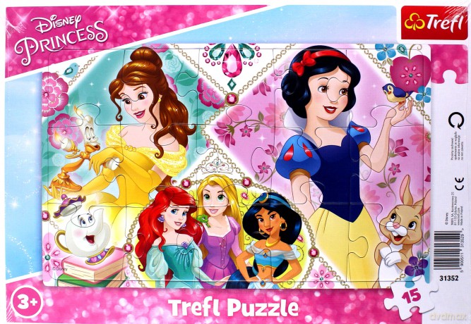 TREFL 15 el. ramkowe Urocze księżniczki (31352) [PUZZLE]