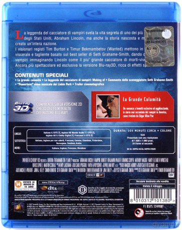 Abraham Lincoln: Vampire Hunter (Abraham Lincoln: Łowca wampirów) [Blu-Ray 3D]+[Blu-Ray]