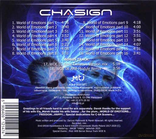 Chasign: No1 World of emotions [CD]