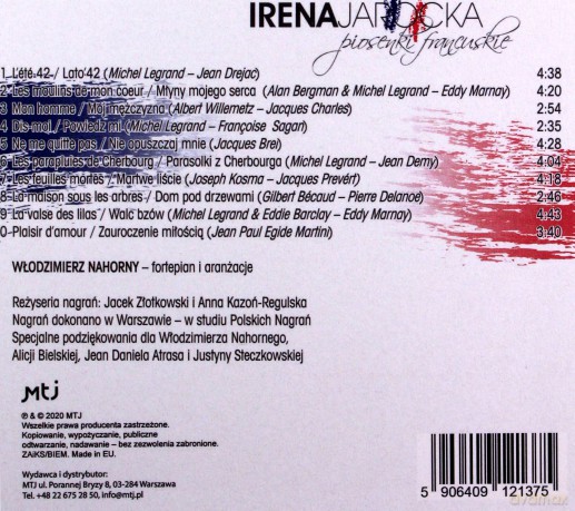 Irena Jarocka: Piosenki francuskie [CD]