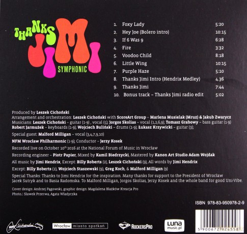 Leszek Cichoński: Thanks Jimi Symphonic [CD]