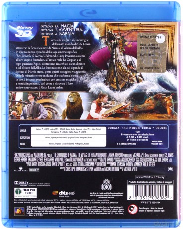 The Chronicles of Narnia: The Voyage of the Dawn Treader (Opowieści z Narnii: Podróż Wędrowca do Świtu) [Blu-Ray 3D]+[Blu-Ray]