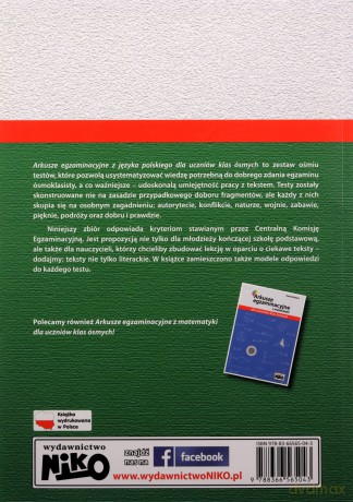 Arkusze egzaminacyjne z języka polskiego dla uczniów klas ósmych - Łukasz Oliwkowski [KSIĄŻKA]