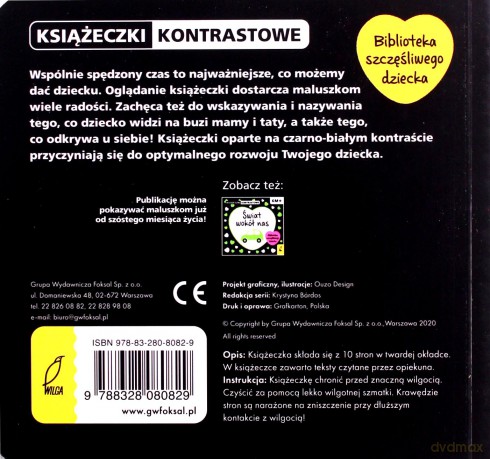 Książeczki kontrastowe. Nasze buzie - Krystyna Bardos [KSIĄŻKA]