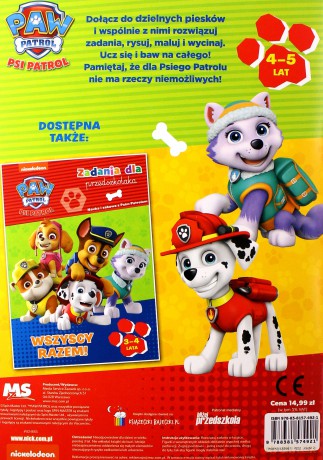 Psi Patrol. Zadania dla przedszkolaka. Część 2. Pomocne pieski (4-5 lat) [KSIĄŻKA]