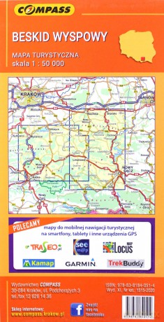 Beskid Wyspowy Pogórze Wiśnickie mapa wodooodporna [KSIĄŻKA]