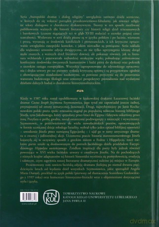 Castus Ioseph. Niewinny Józef - Szymon Szymonowic [KSIĄŻKA]