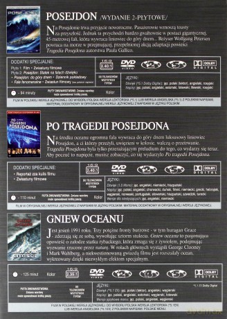 Morskie Katastrofy: Posejdon / Po tragedii Posejdona / Gniew oceanu [BOX] [4DVD]
