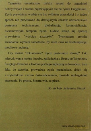 Eremityzm. Wprowadzenie w duchowość i praktykę życia pustelniczego - Bruna Od Maryi S. [KSIĄŻKA]