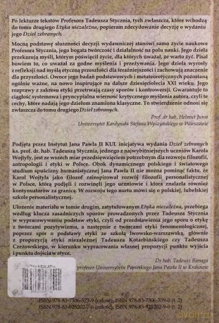 Etyka niezależna Dzieła zebrane 2 - Tadeusz Sds Styczeń [KSIĄŻKA]