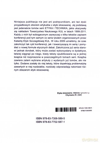 Etyka stosowana Metody i problemy - Barbara Red.Chyrowicz [KSIĄŻKA]