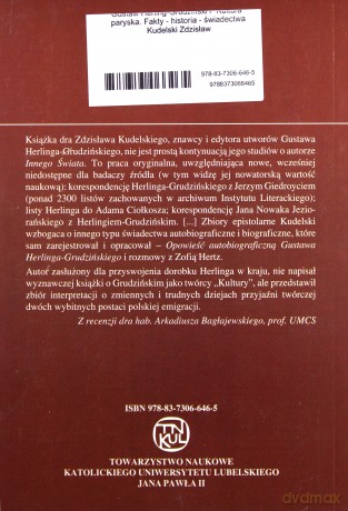 Gustaw Herling - Grudziński i Kultura paryska - Zdzisław Kudelski [KSIĄŻKA]