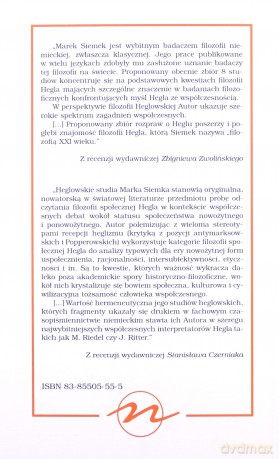 Hegel i Filozofia - Marek Siemek [KSIĄŻKA]