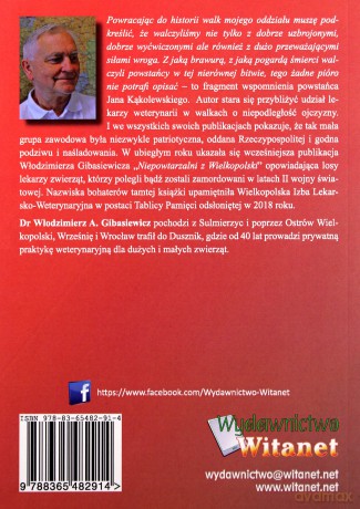 Lekarze zwierząt w Powstaniu Wielkopolskim - A.W Gibasiewicz [KSIĄŻKA]