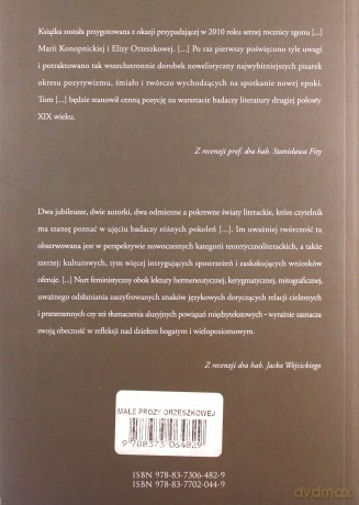 Małe prozy Orzeszkowej i Konopnickiej [KSIĄŻKA]
