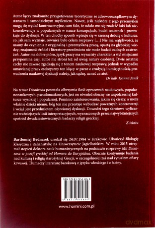 Mit Dionizosa w poezji greckiej, od Homera do Eurypidesa - Bartłomiej Bednarek [KSIĄŻKA]
