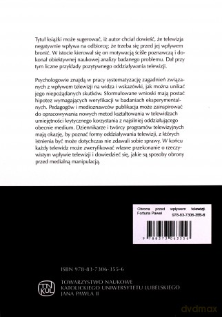 Obrona przed wpływem telewizji - Paweł Fortuna [KSIĄŻKA]
