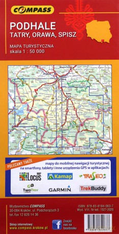 Podhale, Tatry, Orawa, Spisz. Mapa turystyczna. [KSIĄŻKA]