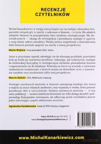 Strategie szachowych mistrzów w biznesie - Michał Kanarkiewicz [KSIĄŻKA]