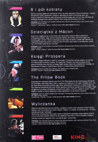 Peter Greenaway: Księgi Prospera / Osiem i pół kobiety / Wyliczanka / The Pillow Book / Dzieciątko z Macon [BOX] [5DVD]