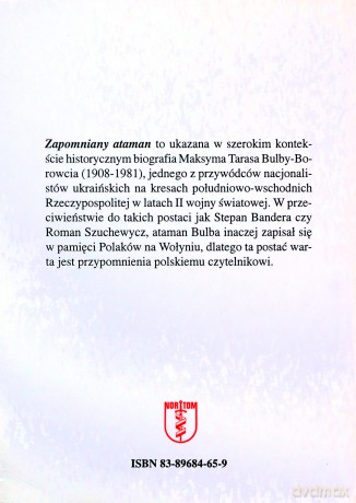 Zapomniany ataman Taras Bulba-Boroweć - Edward Prus [KSIĄŻKA]