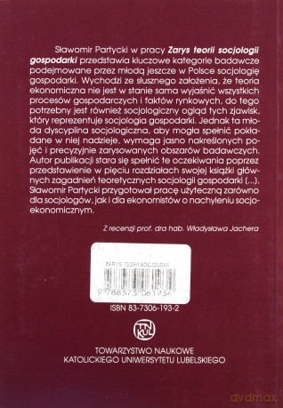 Zarys teorii socjologii gospodarki - Sławomir Partycki [KSIĄŻKA]