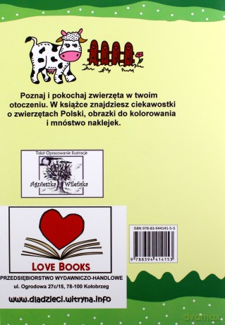 Zwierzęta Polski na podwórki i w lesie. Naklejkowe szaleństwo [KSIĄŻKA]