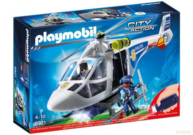 Helikopter policyjny z reflektorem LED 6921 [FIGURKA]