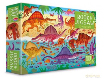 Book + Puzzle 100 Dinosaurs [KSIĄŻKA]