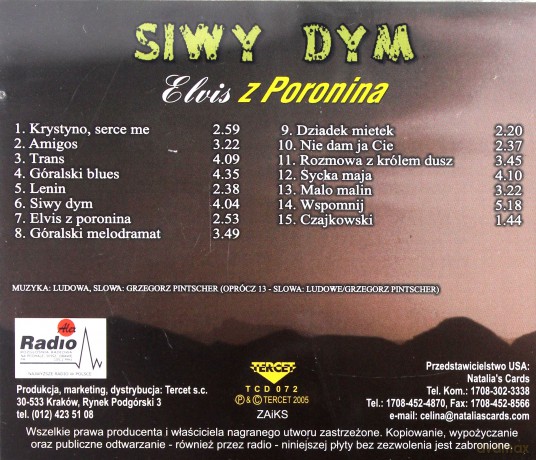 Elvis Z Poronina: Siwy Dym [CD]