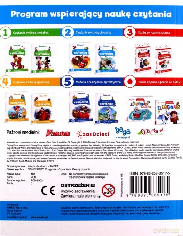 Disney Uczy. Auta. Przygoda z czytaniem Ćwiczę czytanie [KSIĄŻKA]