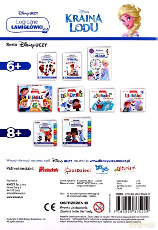 Disney Uczy. Kraina Lodu. Logiczne łamigłówki [KSIĄŻKA]