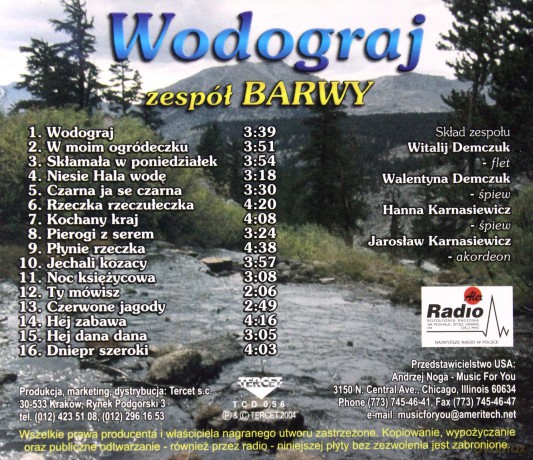Barwy: Wodograj [CD]