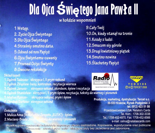 Kapela Ogórki: Dla Ojca Świetego Jana [CD]
