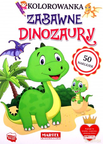 Zabawne dinozaury z naklejkami - Katarzyna Ratajszczak, Adam Gdula [KSIĄŻKA]