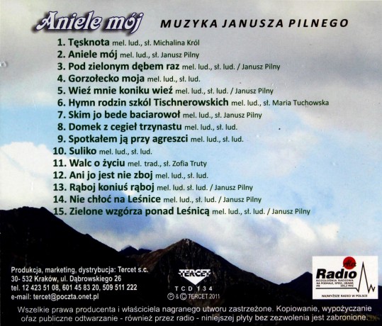 Muzyka Janusz Pilnego: Aniele Mój [CD]