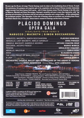 Placido Domingo Opera Gala - 50 Years At The Arena Di Verona [2DVD]