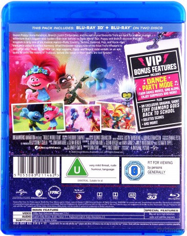 Trolls 2: World Tour (Trolle 2) [Blu-Ray 3D]+[Blu-Ray]