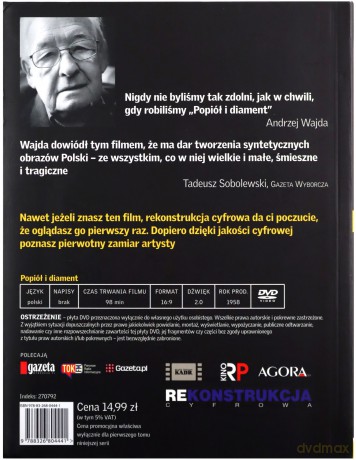 Popiół i diament - Andrzej Wajda (Mistrzowie Polskiego Kina) Tom 1 (booklet) [DVD]