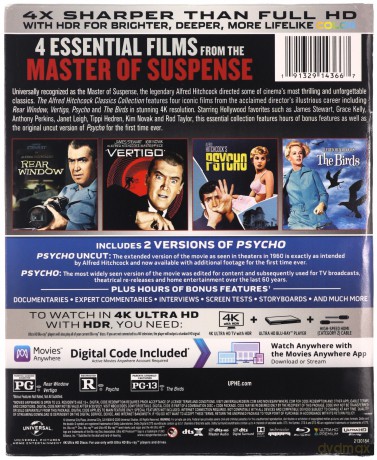 The Alfred Hitchcock Classics Collection [BOX] [4xBlu-Ray 4K]+[4xBlu-Ray]