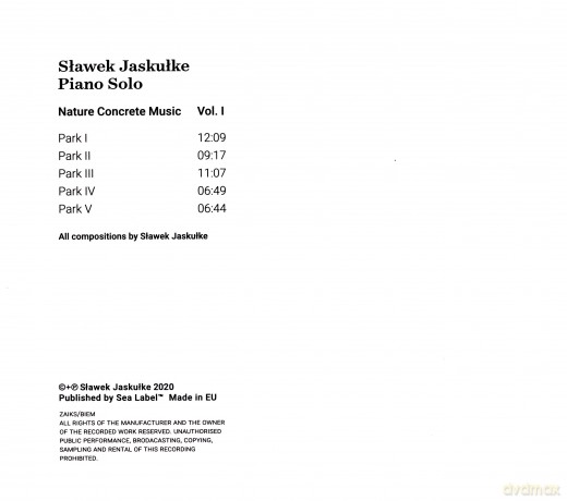 Sławek Jaskułke: Park.Live, Nature Concrete Music Volume 1 [CD]