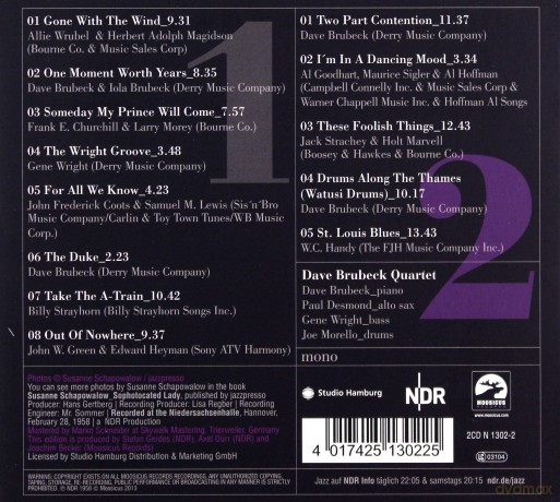 The Dave Brubeck Quartet: NDR 60 Years Jazz Edition 2 [CD]