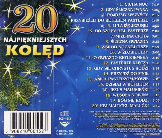 20 Najpiękniejszych Kolęd [CD]