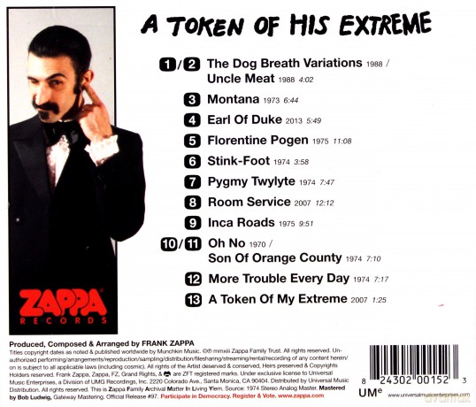 Frank Zappa: A Token of His Extreme [CD]