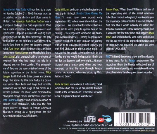 American Folk Blues Festival Live In Manchester 1962 [CD]