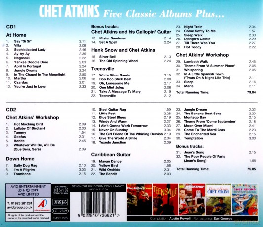 Chet Atkins: At Home / Teensville / Chet Atkin's Workshop / Down Home / Caribbean Guitar [CD]