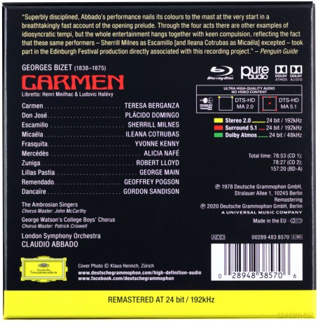 Cotrubas/Domingo/Abbbizet: Carmen [3CD]