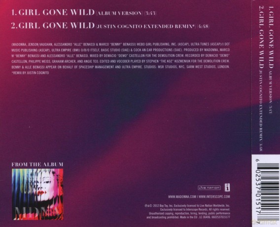 Madonna: Gril Gone Wild [CD]