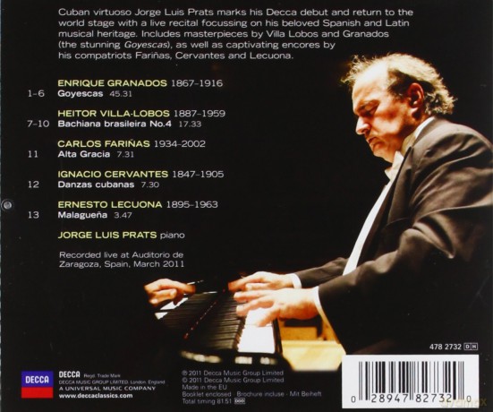 Jorge Luis Prats: Live In Zaragoza [CD]